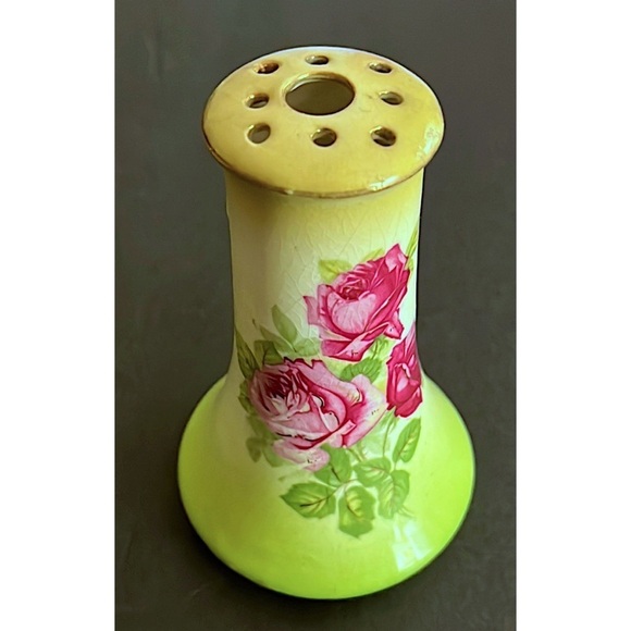 Antique Other - Antique Victorian hat pin holder with pink roses